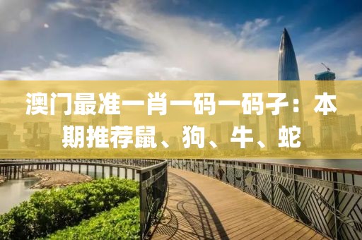 澳门最准一肖一码一码孑：本期推荐鼠、狗、牛、蛇
