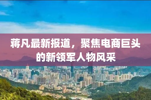 蒋凡最新报道，聚焦电商巨头的新领军人物风采