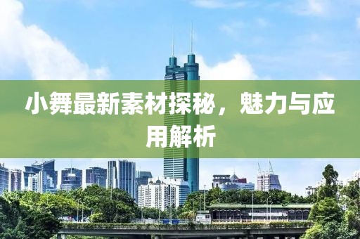 小舞最新素材探秘，魅力与应用解析