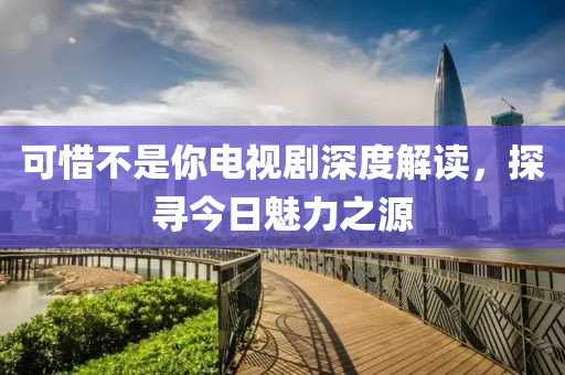 可惜不是你电视剧深度解读，探寻今日魅力之源