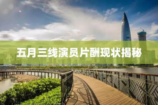 五月三线演员片酬现状揭秘