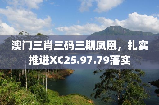 澳门三肖三码三期凤凰，扎实推进XC25.97.79落实