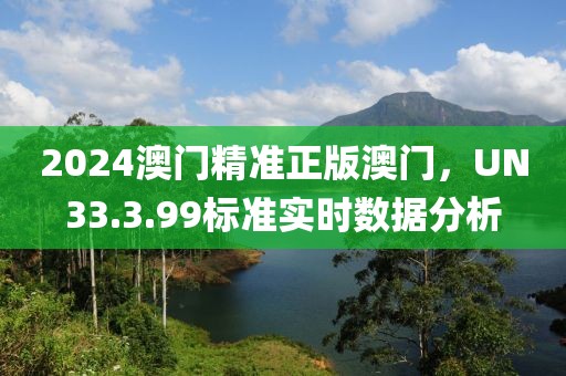2024澳门精准正版澳门，UN33.3.99标准实时数据分析