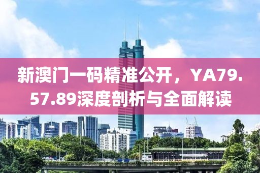 新澳门一码精准公开，YA79.57.89深度剖析与全面解读