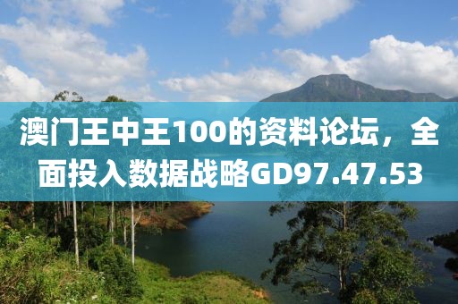 澳门王中王100的资料论坛，全面投入数据战略GD97.47.53
